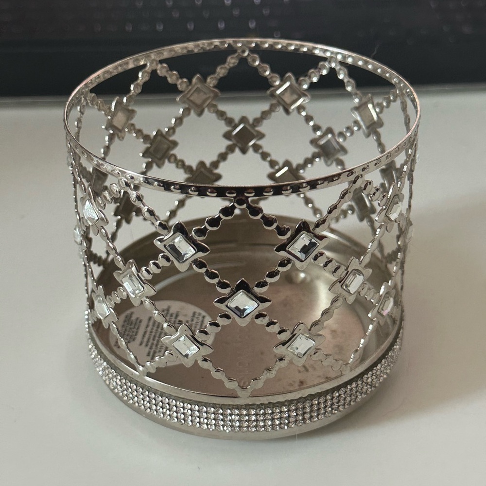 Elegant Silver Candle Holder, BATH&BODYWORKS